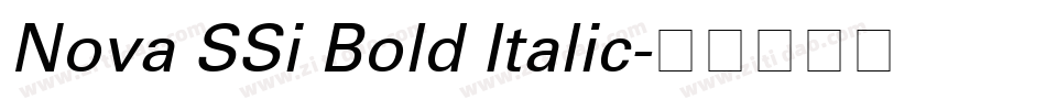 Nova SSi Bold Italic字体转换